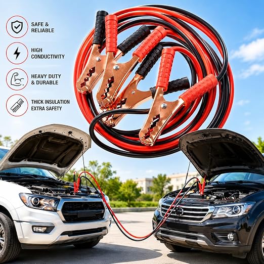 Heavy Duty Booster Wire with Copper Plated Alligator Clamps
