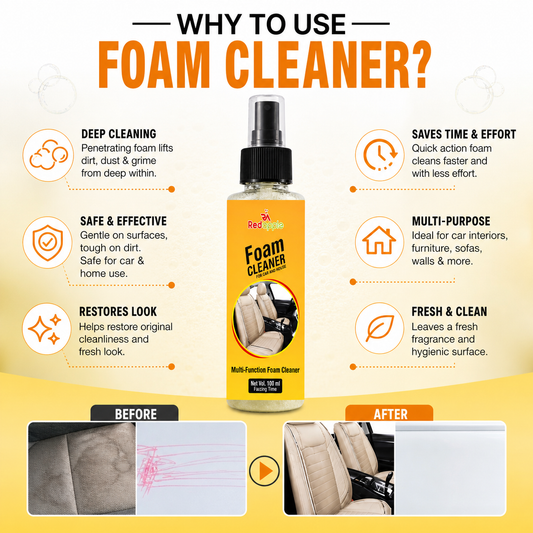 (Pack of 2) Foam Cleaner Spray Multipurpose Car & Home 100 ml each Pack Of 2