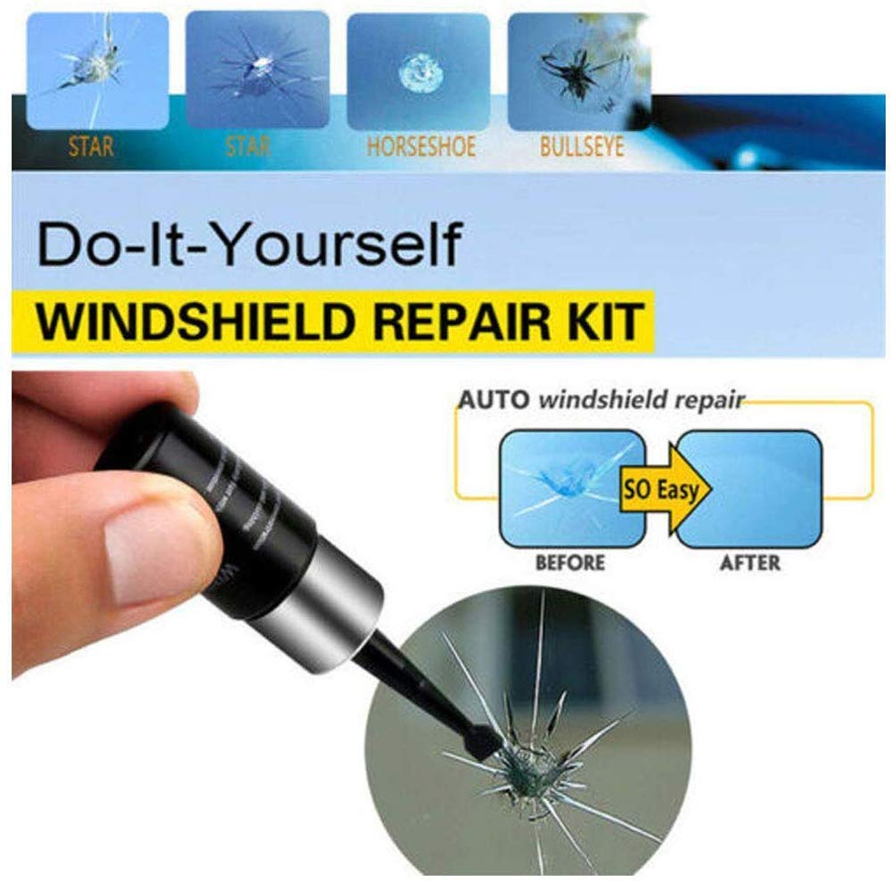 Pack of 2- Windshield Repair Kit – DIY Car Windshield Crack Repair Liquid