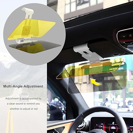 Radiant Car Sun Visor - 2 in 1 Universal Anti-Glare Driving Goggle Day and Night