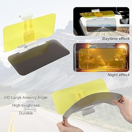 Radiant Car Sun Visor - 2 in 1 Universal Anti-Glare Driving Goggle Day and Night
