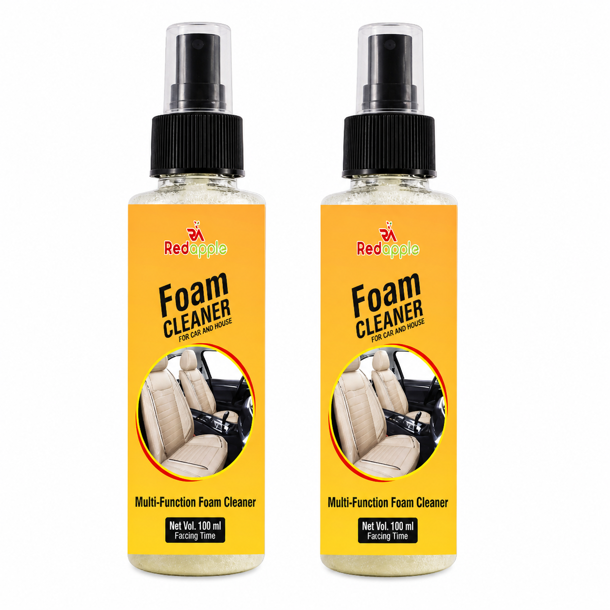 Foam Cleaner Spray Multipurpose Car & Home Lemon Flavour Foam Cleaning Spray 100 ml each Pack Of 2